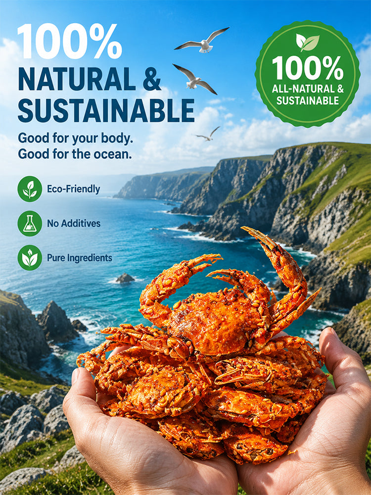 Spicy Sea Crab Snacks - High in Protein, Low in Sodium