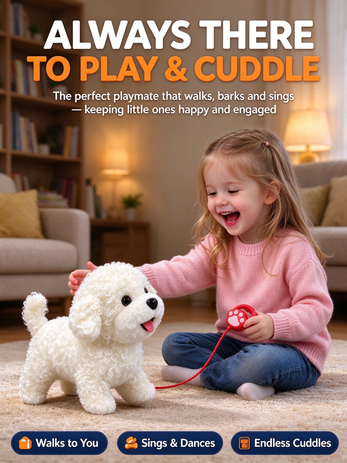 Walking & Talking Electronic Plush Dog for Toddlers