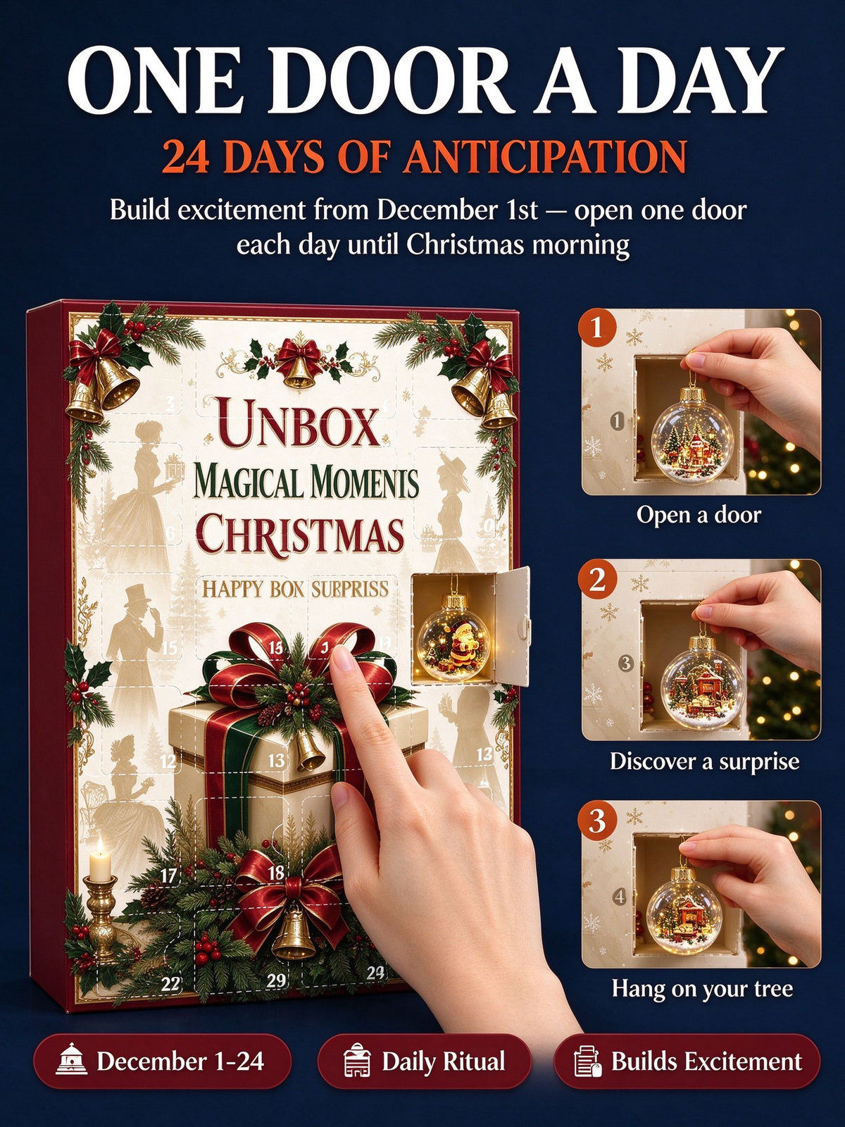 Christmas Advent Calendar 2026 — 24 Days of Vintage Ornaments