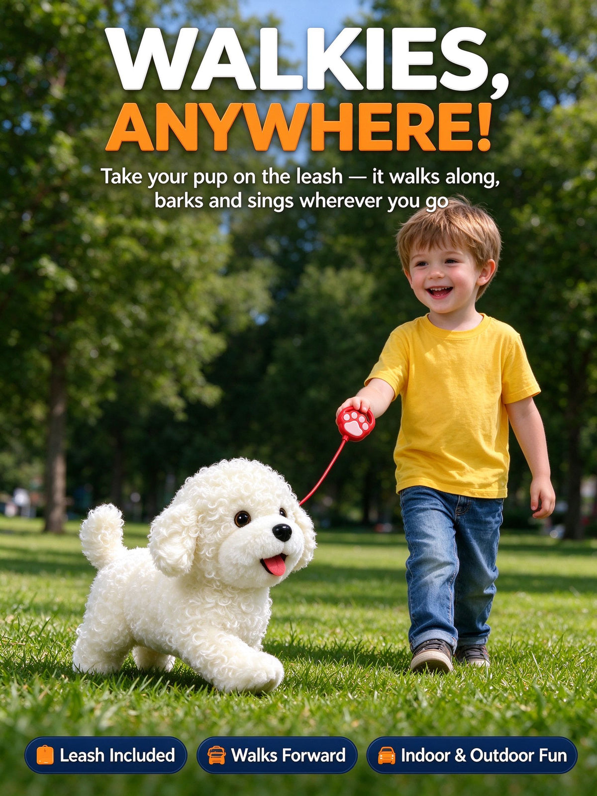 Walking & Talking Electronic Plush Dog for Toddlers