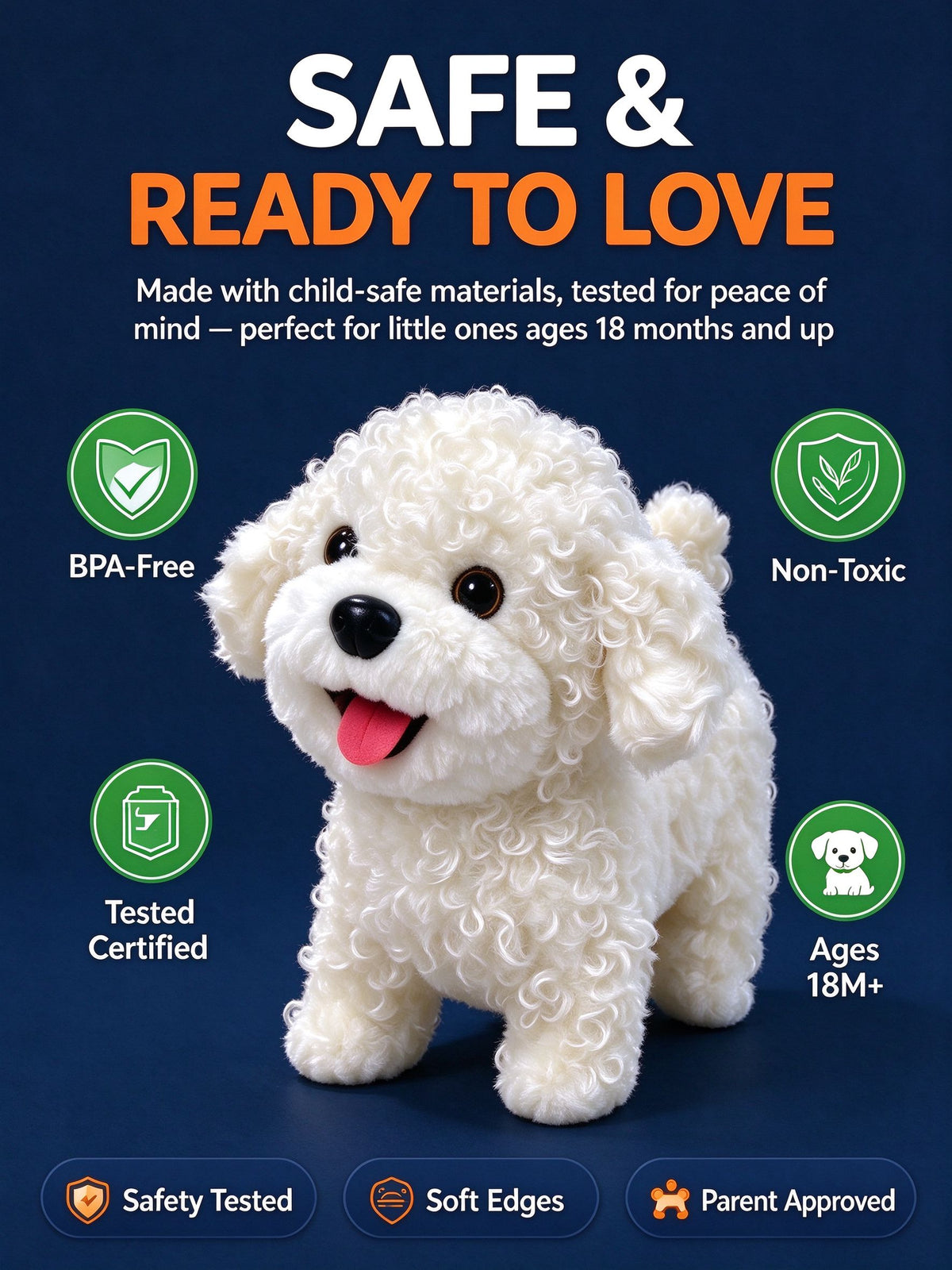 Walking & Talking Electronic Plush Dog for Toddlers