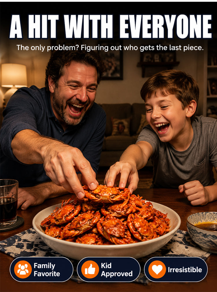 Spicy Sea Crab Snacks - High in Protein, Low in Sodium