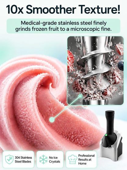 Automatic Fruit Ice Cream Maker – 100% Pure Fruit Soft Serve in 60 Seconds, No Added Sugar