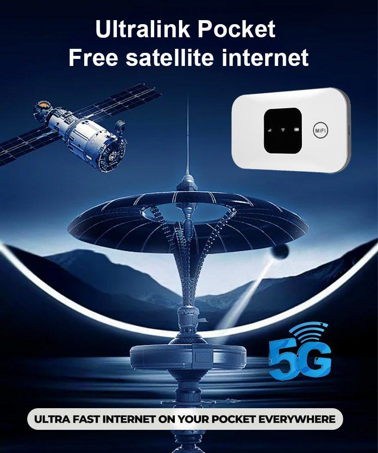 Ultralink Pocket 5G Portable Router – Satellite Internet Anywhere in the World, No Monthly Fees