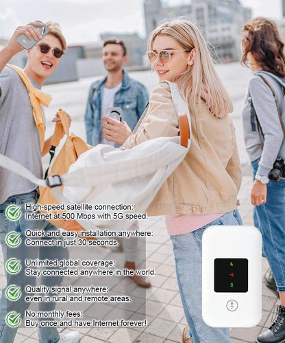 Ultralink Pocket 5G Portable Router – Satellite Internet Anywhere in the World, No Monthly Fees