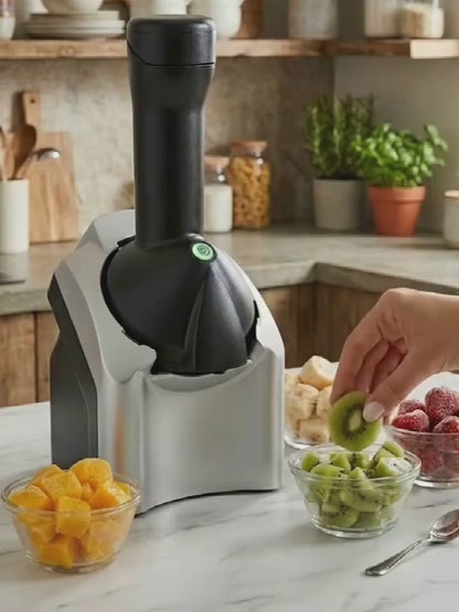 Automatic Fruit Ice Cream Maker – 100% Pure Fruit Soft Serve in 60 Seconds, No Added Sugar