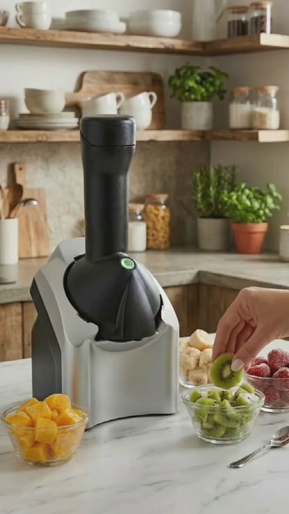 Automatic Fruit Ice Cream Maker – 100% Pure Fruit Soft Serve in 60 Seconds, No Added Sugar