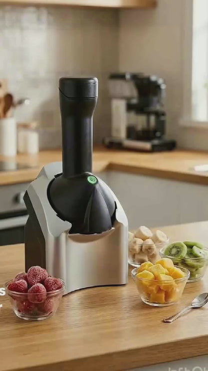 Automatic Fruit Ice Cream Maker – 100% Pure Fruit Soft Serve in 60 Seconds, No Added Sugar